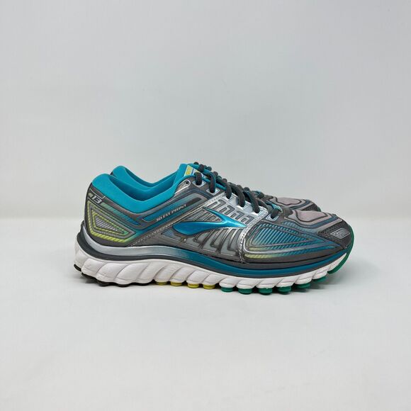 Brooks Glycerin 13 Athletic Metallic Silver Blue Running Shoe Womens Size US 8.5 - Picture 1 of 10